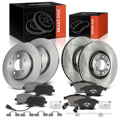 12x Front & Rear Disc Brake Rotors & Brake Pads for Audi A4 2005-2009 A4 Quattro - Image 1 of 4