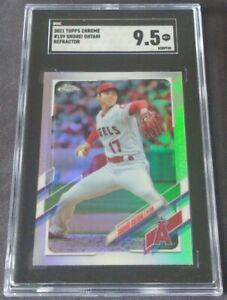 2021 Topps Chrome #159 Shohei Ohtani Refractor SGC 9.5 MINT+ Los Angeles Angels