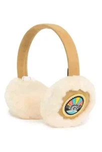 🚨L👀k🚨UGG Kids' Chestnut Sheepskin Earmuff W/Logo Patch NWT/NWB One Size - Picture 1 of 1