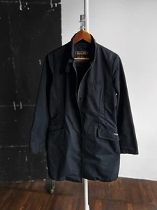 Woolrich Womens Premium Dark Blue Zip Trench Coat Jacket Casual Size - M/L - Picture 1 of 7