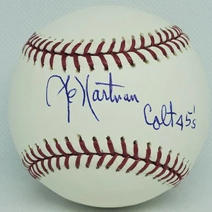 J.C. Hartman Houston Colt .45's OML Autogramm signed Baseball COA - Bild 1 von 6