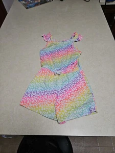 Wonder Nation Summer Romper Girls Size XS 4-5 Sleeveless Rainbow - Picture 1 of 4