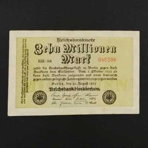 German World War Period 1923 10 million Mark Reichsbanknote VF - Picture 1 of 2