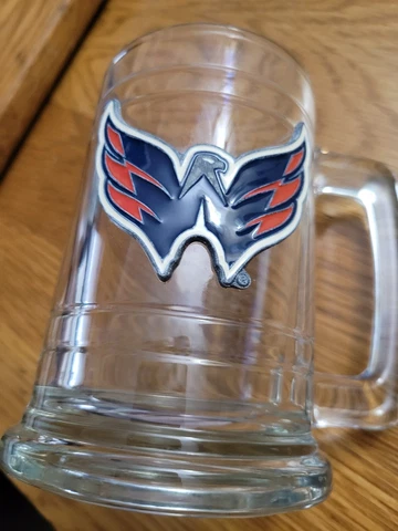 WASHINGTON CAPITALS METAL TEAM LOGO WEAGLE BEER MUG GLASS NHL HOCKEY OVI Cover