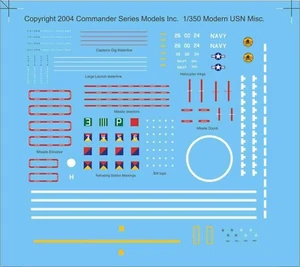 1/350 ISW 1005 - Modern USN Miscellaneous markings Decals Only - Picture 1 of 3