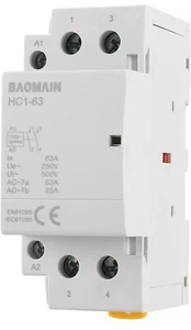 Baomain AC Contactor HC1-63/20 110V 63A 2 Pole 2NO Universal Circuit Control DIN - Picture 1 of 6