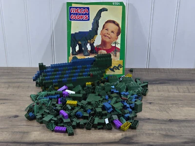 Vintage Mega Bloks 9701 Dinobloks Bronto 1993 Incomplete Lot With 2.5 lbs - Image 1 of 4