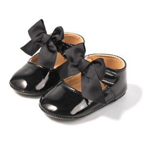 Baby Girls Newborn Kids MaryJane Christening Shoes Princess Party Slippers 0-18M