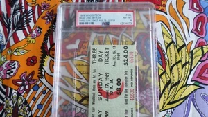 UNUSED 1969 WOODSTOCK $24 Day of Ticket PSA 8 FULL NM-MT SN 46630 - Picture 1 of 3
