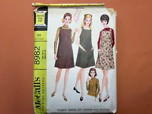 Vestido o jersey y blusa McCall's patrón de costura 8982 Misses corte completo a 10 - Imagen 1 de 3