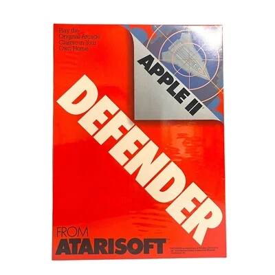 Defender By Atarisoft for Apple ll lle llc llgs Computer Game NEW SEALED - Image 1 of 4