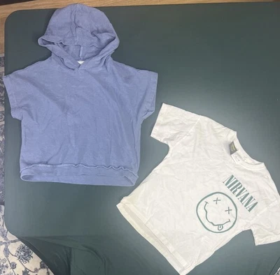 Sudadera con Capucha Zara Sin Mangas Azul Talla 2-3 Años/Cuello Crew Talla 3 Años Foto 1 de 4