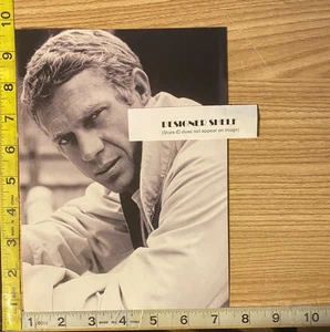 Steve McQueen Actor Headshot Scene Black & White Book Photograph - Picture 1 of 1