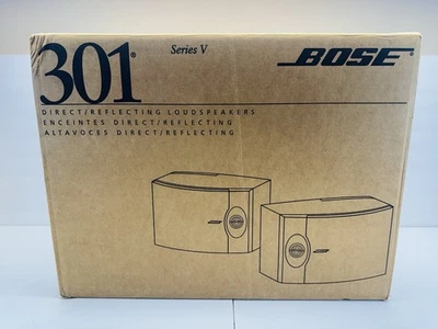 Bose 301 Series V Black Direct/Reflecting Loudspeakers  Pair New SEALED BOX - Image 1 of 2