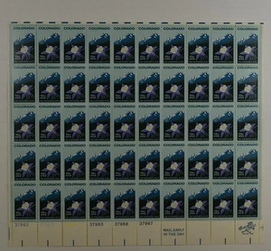 US SCOTT 1711 PANE OF 50 COLORADO STATEHOOD STAMPS 13 CENT FACE  MNH - Picture 1 of 1