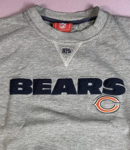 Maglione girocollo NFL Team Apparel Chicago Bears grigio pullover grande vintage - Foto 1 di 4