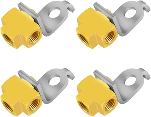 4 Stück 3-Wege Bremsleitung T-Stück Edelstahl 3/16 Verschraubung mit Halterung - Bild 1 von 11