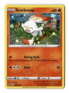 Scorbunny - (Cosmos Holo) SWSH244 SWSH: Sword & Shield Promo Cards Holo - Picture 1 of 3