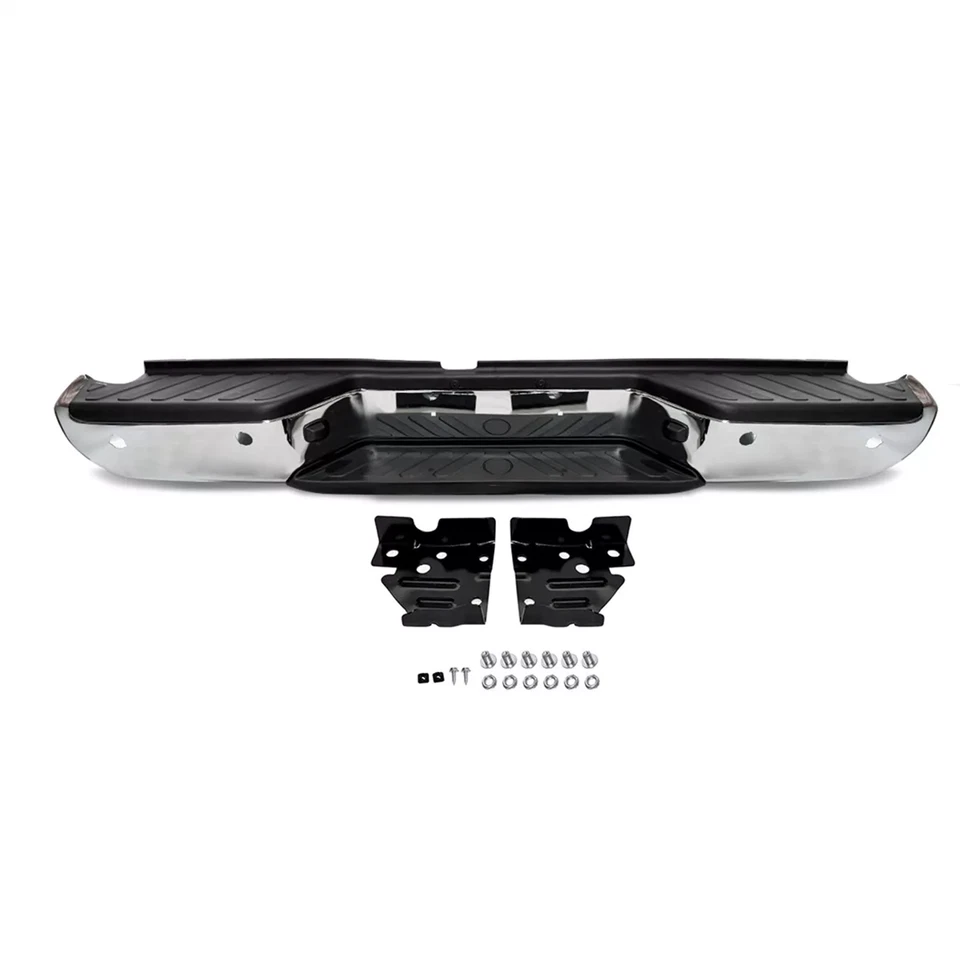 Chrome Rear Step Bumper Assembly W/Sensor Hole Fit For Nissan Frontier 2013-2021 - Изображение 1 из 4