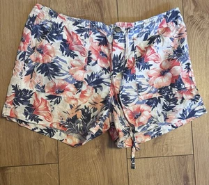 Tropical Print Drawstring Shorts From The Gap Size 12 Uk - Picture 1 of 14