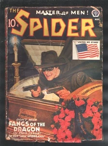 Spider 8/1942-Popular--"Fangs of the Dragon"-Spider rises out of coffin-Raphael - Picture 1 of 3