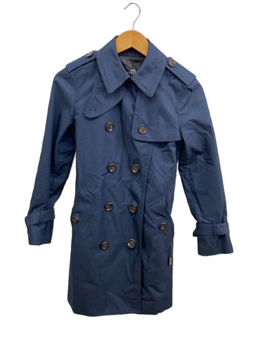Coach Trench Cappotto Doppiopetto XS Poliestere Navy F34025