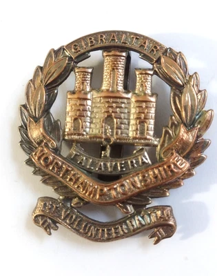Victorian 1st Volunteer Batt Northamptonshire Regt Cap Badge Silver - Original - Image 1 of 4