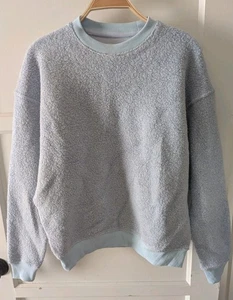 Outdoor Voices Medium Megafleece wool blend Baby blue crewneck sweater New! - Picture 1 of 4