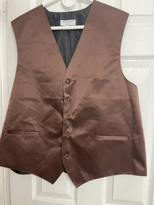 Chaleco VESUVIO Napoli Para Hombres XXL 2XL 5 Botones Marrón Formal Boda Baile de graduación Sin Mangas - Imagen 1 de 14