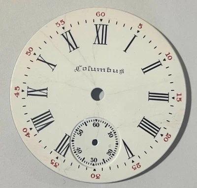 Columbus esfera numérica romana tamaño 18, firmada en serif, solo para piezas Foto 1 de 2