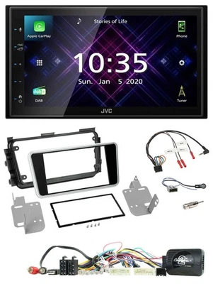 JVC DAB 2DIN Lenkrad Bluetooth USB Autoradio für Nissan Micra 2017-2019 - Bild 1 von 4