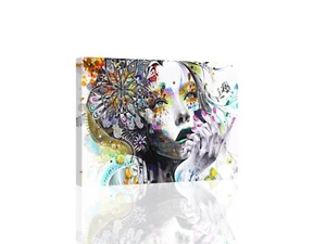 Abstract Digital Girl - CANVAS OR PRINT WALL ART - Picture 1 of 3