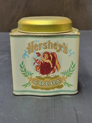 Bristol Ware Vintage Hershey's Hot Cocoa Metal Reproduction Tin Can Square Nice! - Image 1 of 4