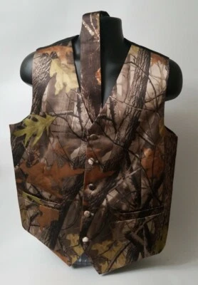 HBDesign New camouflage formal vest And matching tie SHIP from USA Size M Medium - Image 1 of 4