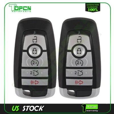 2 For Ford Mustang Explorer 2018-2020 Keyless Entry Remote Control Car Key Fob - Image 1 of 4
