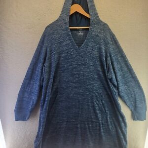 Torrid Super Soft Sleep Hoodie Womens Plus 4 Blue Pullover Sweatshirt Lounge Top