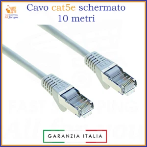 Cavo ethernet utp cat 5e 10m metri lan rj45 internet eternet dritto router x pc - Afbeelding 1 van 1