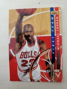 UPPER DECK MICHAEL JORDAN ALL NBA 1ST TEAM CARD - Picture 1 of 4