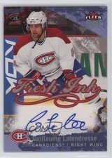 2007-08 Fleer Ultra Fresh Ink Guillaume Latendresse #FI-GL Auto