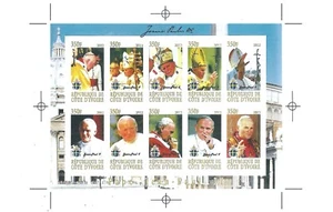 Ivory Coast 2012 His Holiness Pope John Paul II Rare Imperf Proof Essay MNH - Picture 1 of 1
