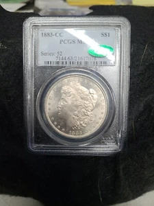 1883-CC PCGS MS63 CAC MORGAN SILVER DOLLAR CARSON CITY - Picture 1 of 8