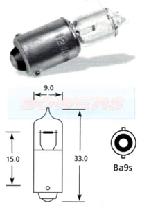 Ring R470 12v Volt 10W BA9S MCC Single Contact Halogen Light Bulb Bayonet Fit - Picture 1 of 1