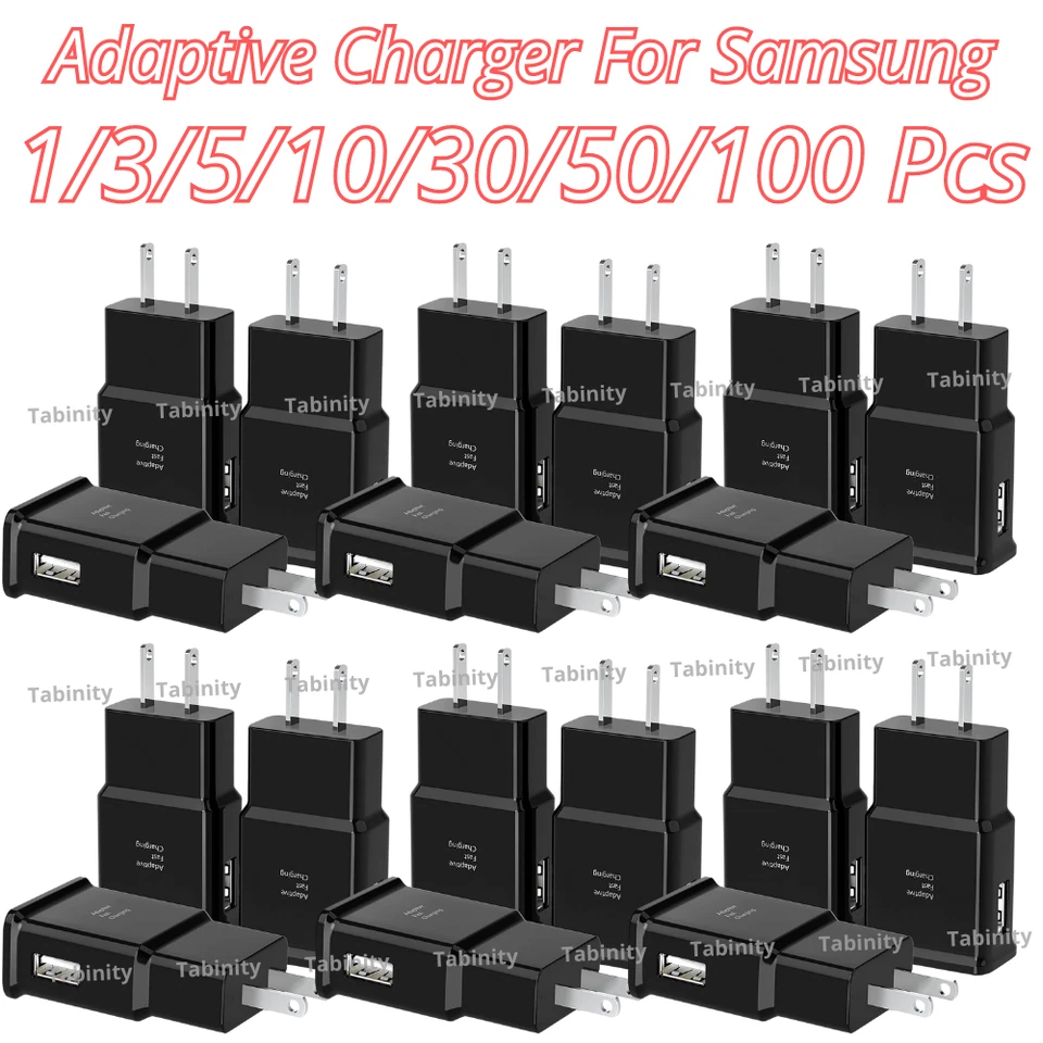 Lote a granel Adaptador de corriente USB bloque cargador rápido adaptativo para Samsung S10 S20 S21 Foto 1 de 4