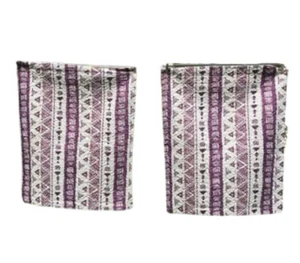 Pillow Cases matching pair purple white abstract quilted shams Spirit Linens - Picture 1 of 5