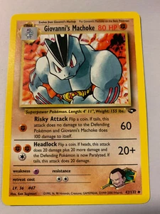 Pokemon Giovanni's Machoke Gym Challenge 42/132,Stage I,More Cards Ship FREE - Picture 1 of 12