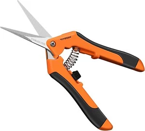 VIVOSUN 6.5 Inch Gardening Scissors Hand Pruner Pruning Shear with Straight Stai - Picture 1 of 9