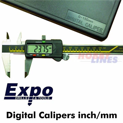 Digital Caliper 6 Inch Electronic Big Screen Imperial & Metric Expo Tools 74031 - Image 1 of 4