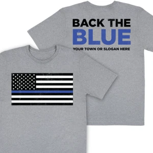 NEW Custom Back The Blue Flag Police Lives Matter T-Shirt USA Patriotic S-3XL - Picture 1 of 2