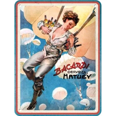 Nostalgic-Art - Cocktail Bar Alkohol Blechschild 15x20cm - Bacardi Pin Up Girl