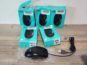 *OPEN BOX* 5pk Logitech M90 Wired Mouse usb connectivity - Black - Picture 1 of 2